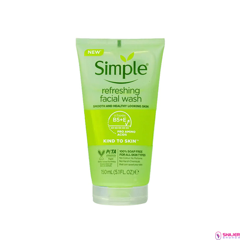SIMPLE KIND TO SKIN REFRESHING FACIAL WASH GEL 150ML